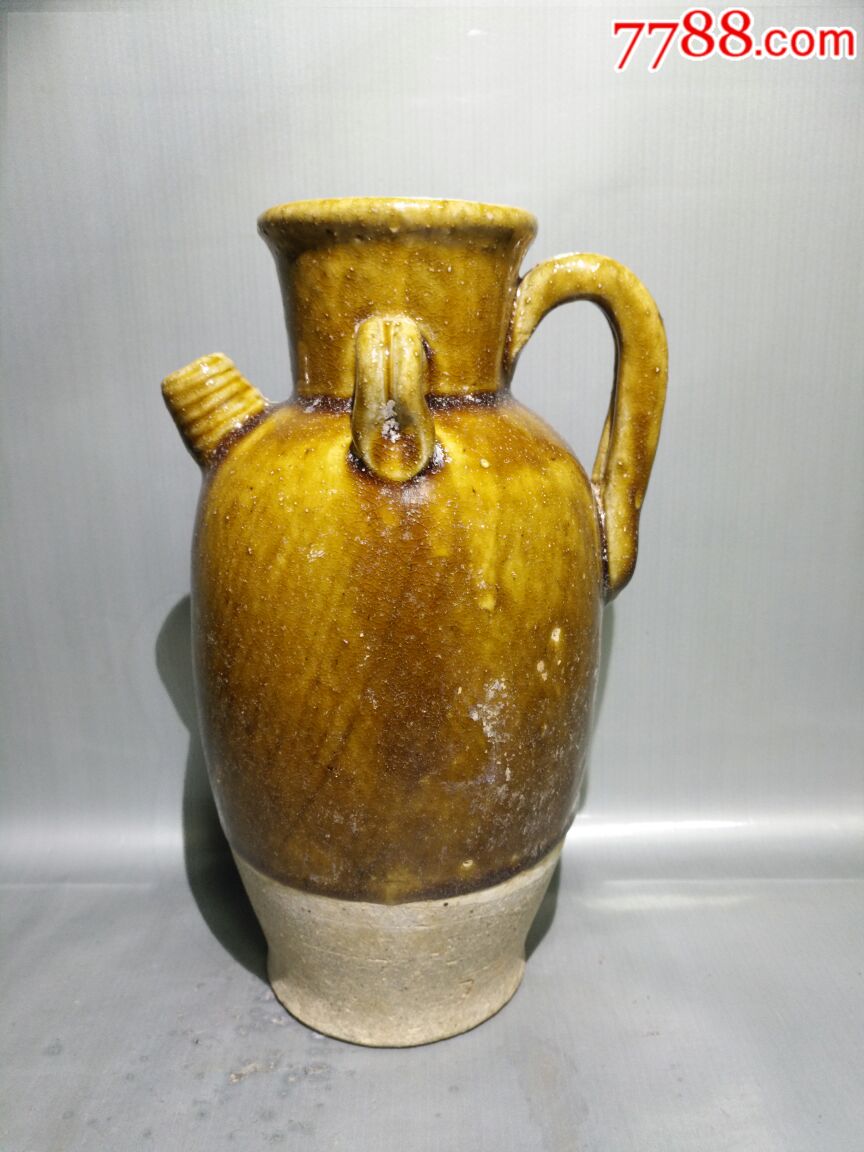 唐黄釉执壶