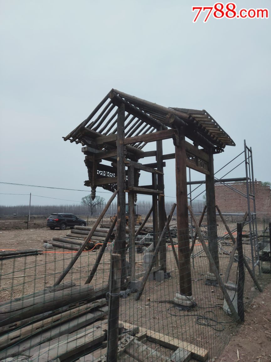 老门楼古门楼老牌楼明清古建筑古牌楼老木雕老斗拱老花板