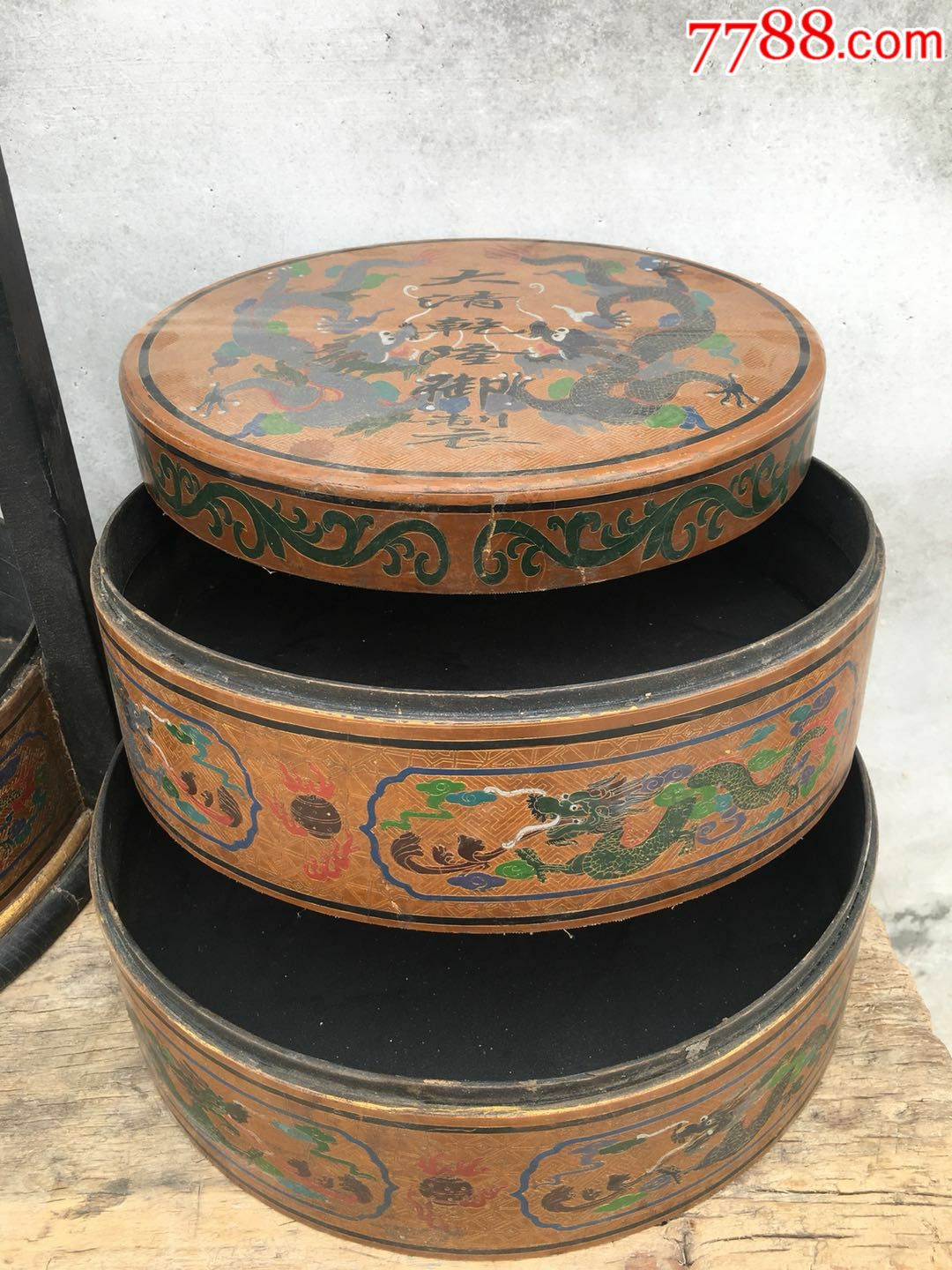 清代楠木漆器食盒果盒老盒子老家具民俗装饰佳品