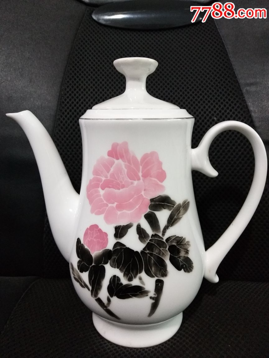 瓷茶壶,老瓷壶,博山茶壶,端把茶壶