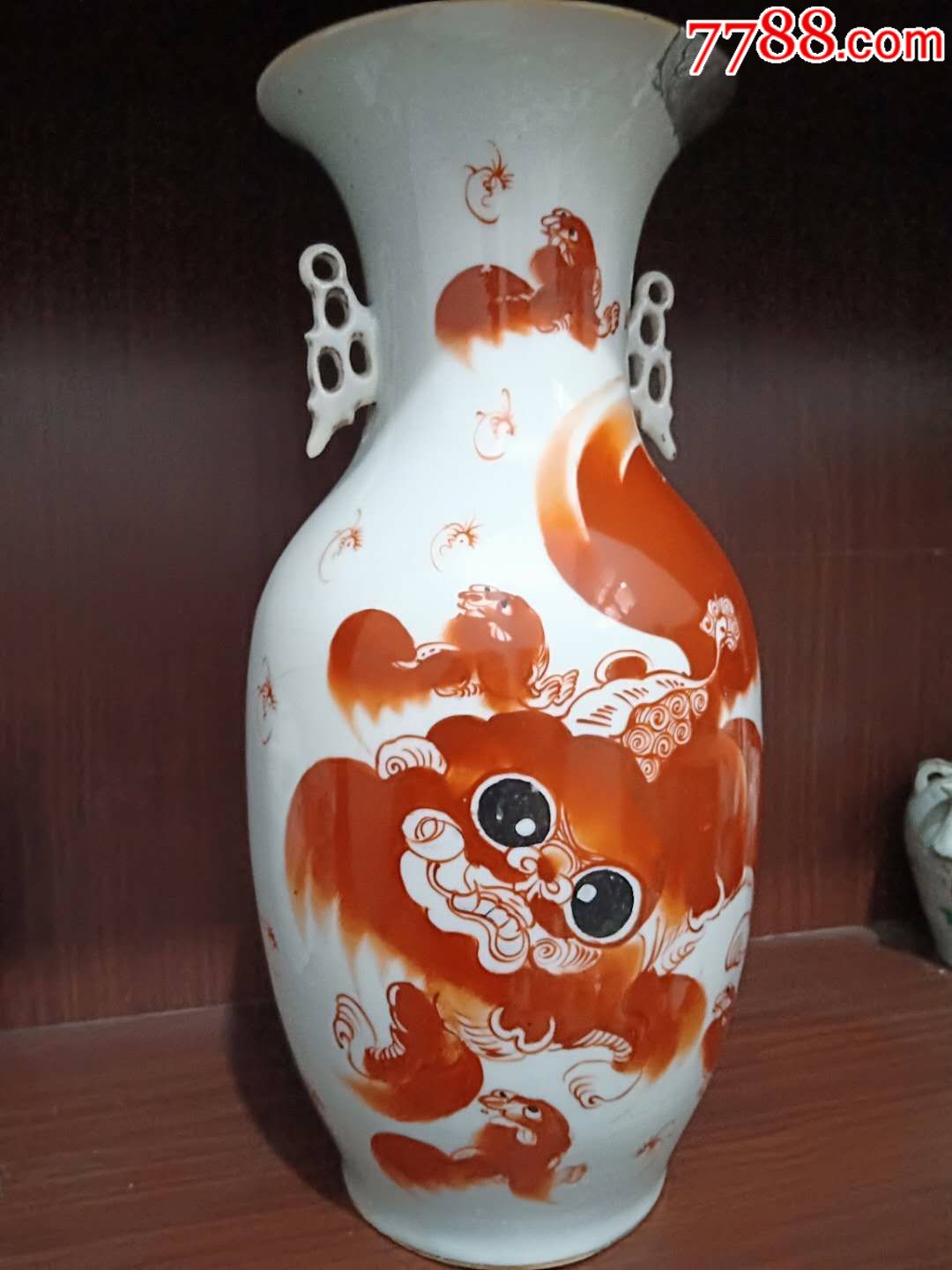 民国名家狮子大花瓶