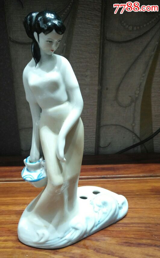 雕塑瓷美女人物摆件水
