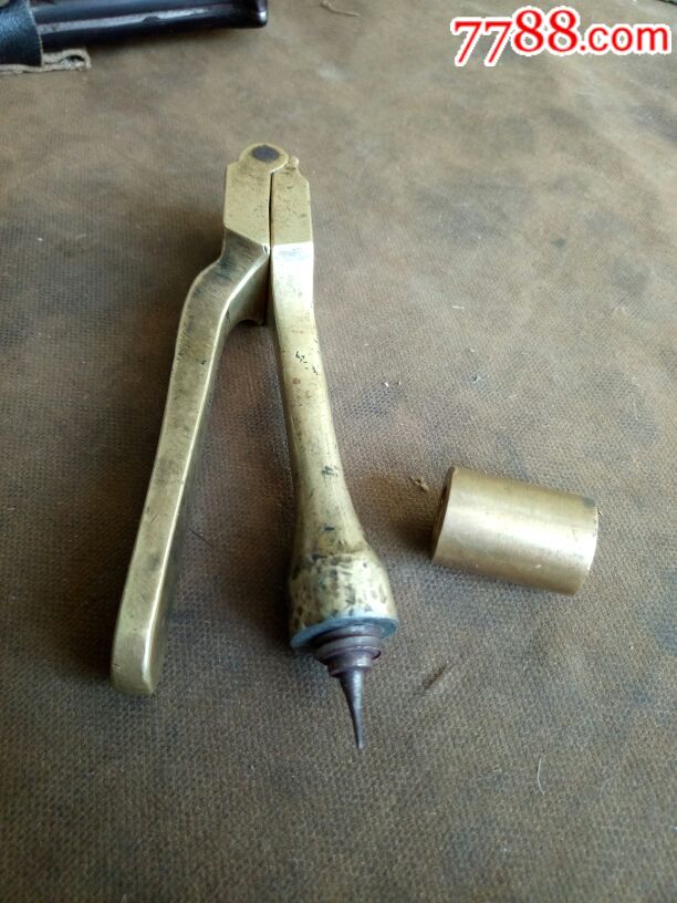 稀少铜压帽钳子,老猎人工具