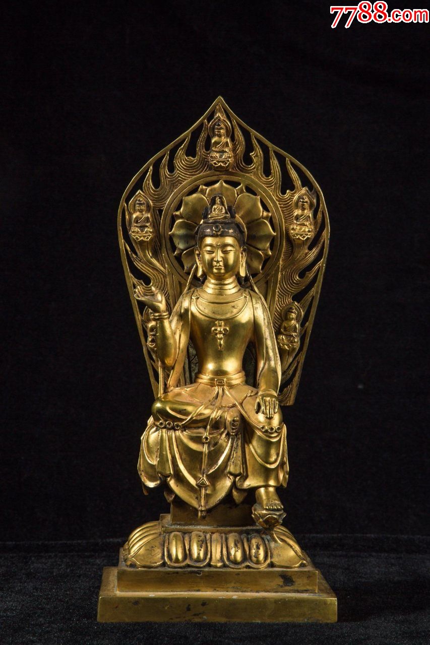 北魏,鎏金思维菩萨造像