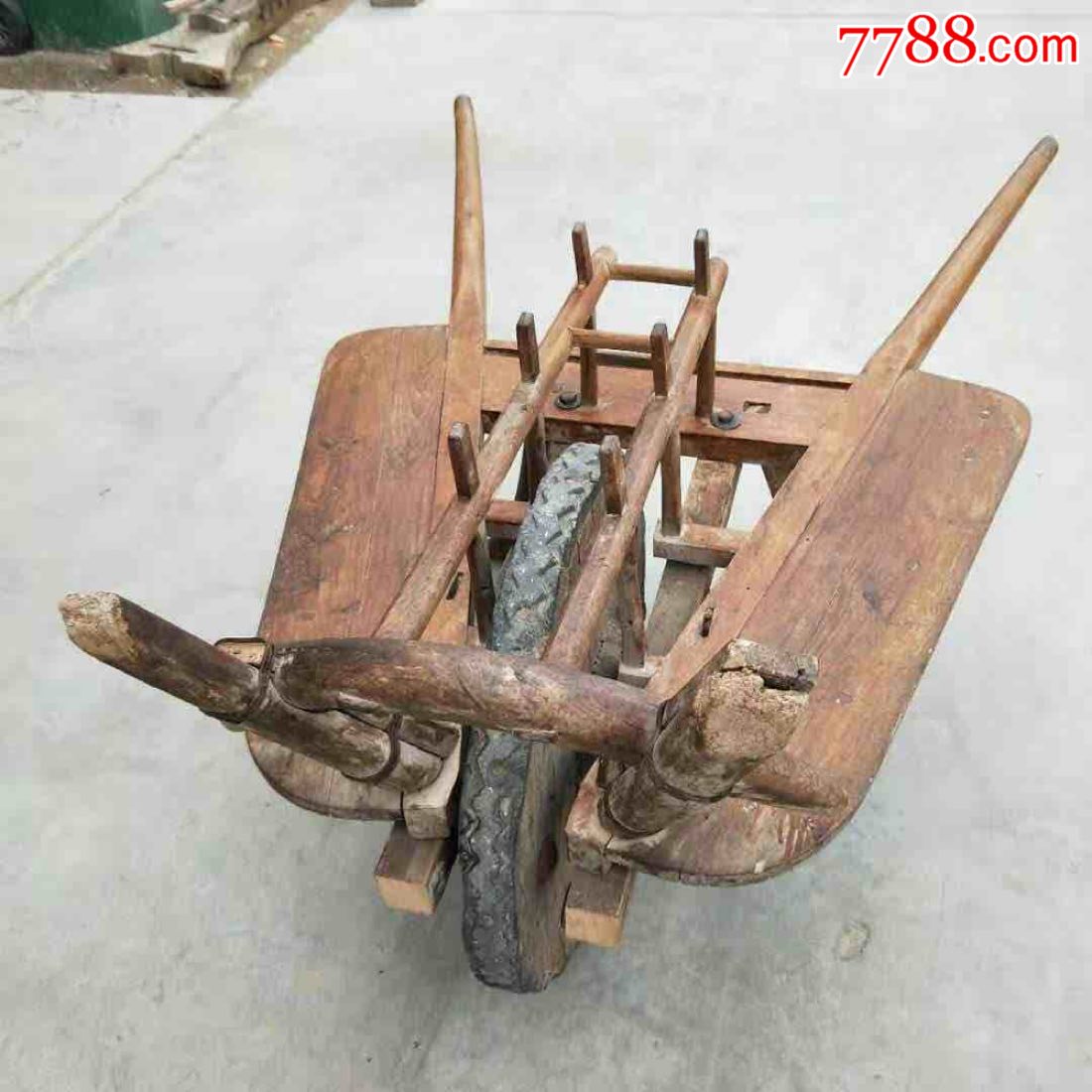 民俗老物件老式旧货手推车5