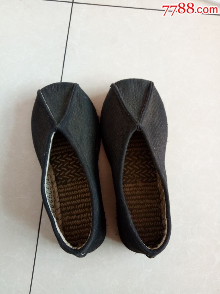 晚清手工老布鞋