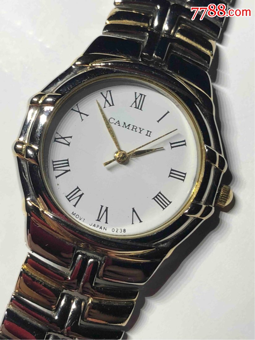 日本品牌camry石英男表表盘32mm厚7.2mm表带长18.6cm