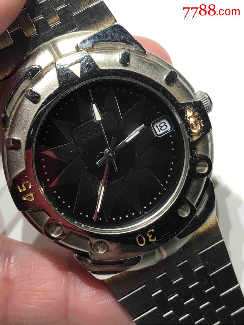 bossini堡狮龙石英男表表盘34mm厚9mm日本售价900人民币-手表/腕表