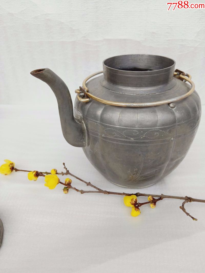 有款提高警惕锡茶壶古玩杂项老锡器茶道文化