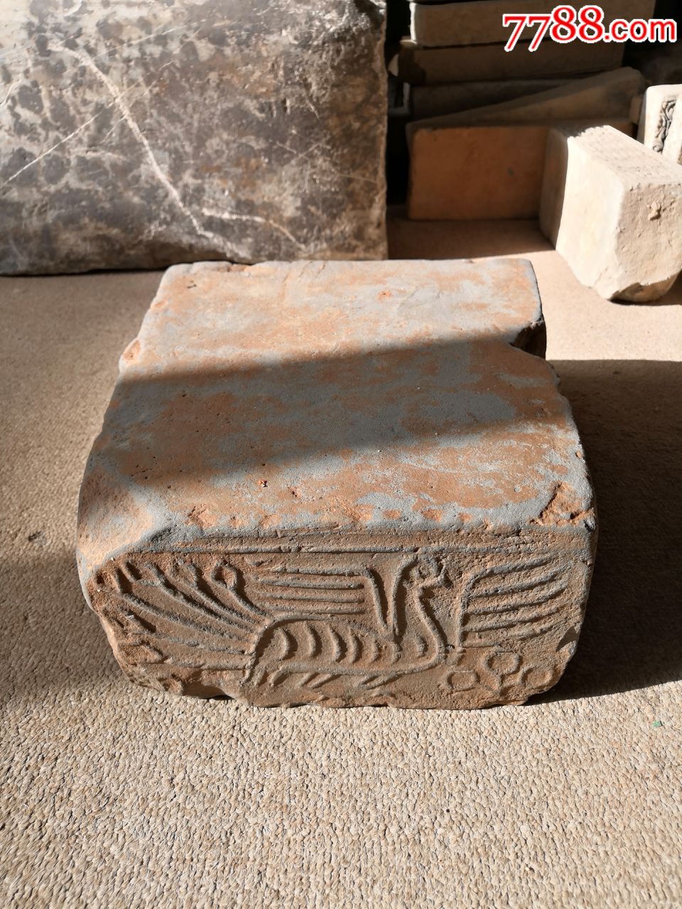 【汉砖朱雀】舞动翅膀向东飞翔_古砖/画像砖_陶古