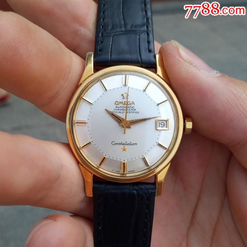 永远无法超越的世纪经典,古董欧米茄18k-750实金曲耳八卦星座系列男士