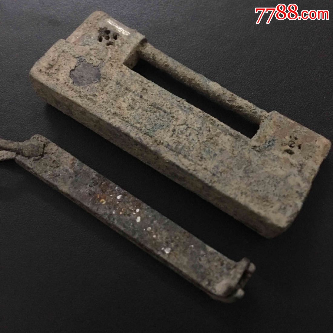 全品明代三色铜开窗厚重铜锁