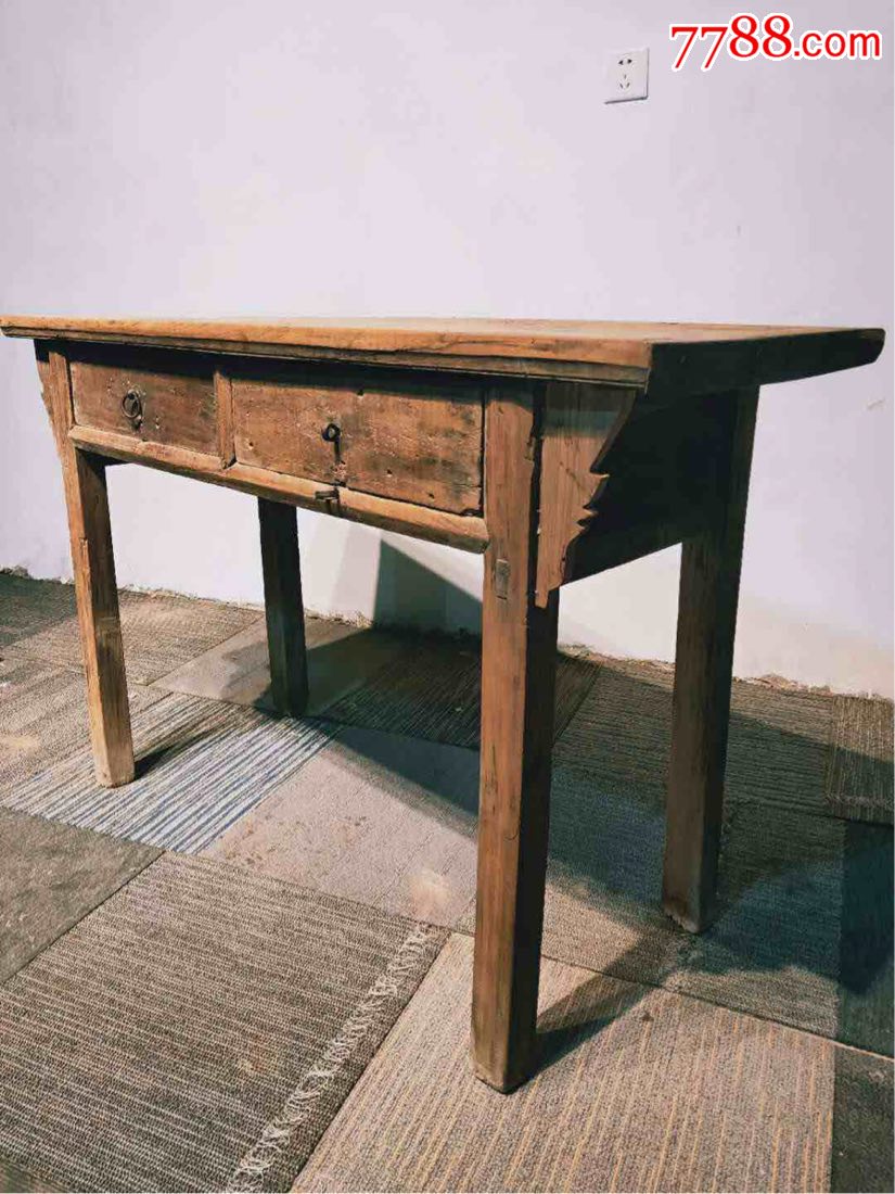 明代老供桌中堂桌原木色纹理清晰油润有光泽牢固无修补全品包老