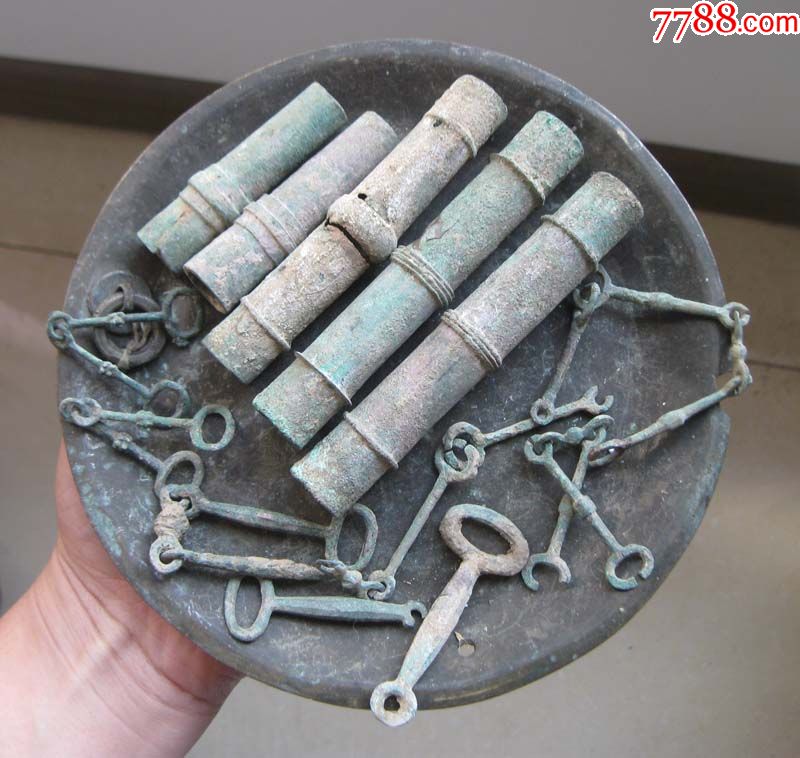 战汉青铜车马件一组