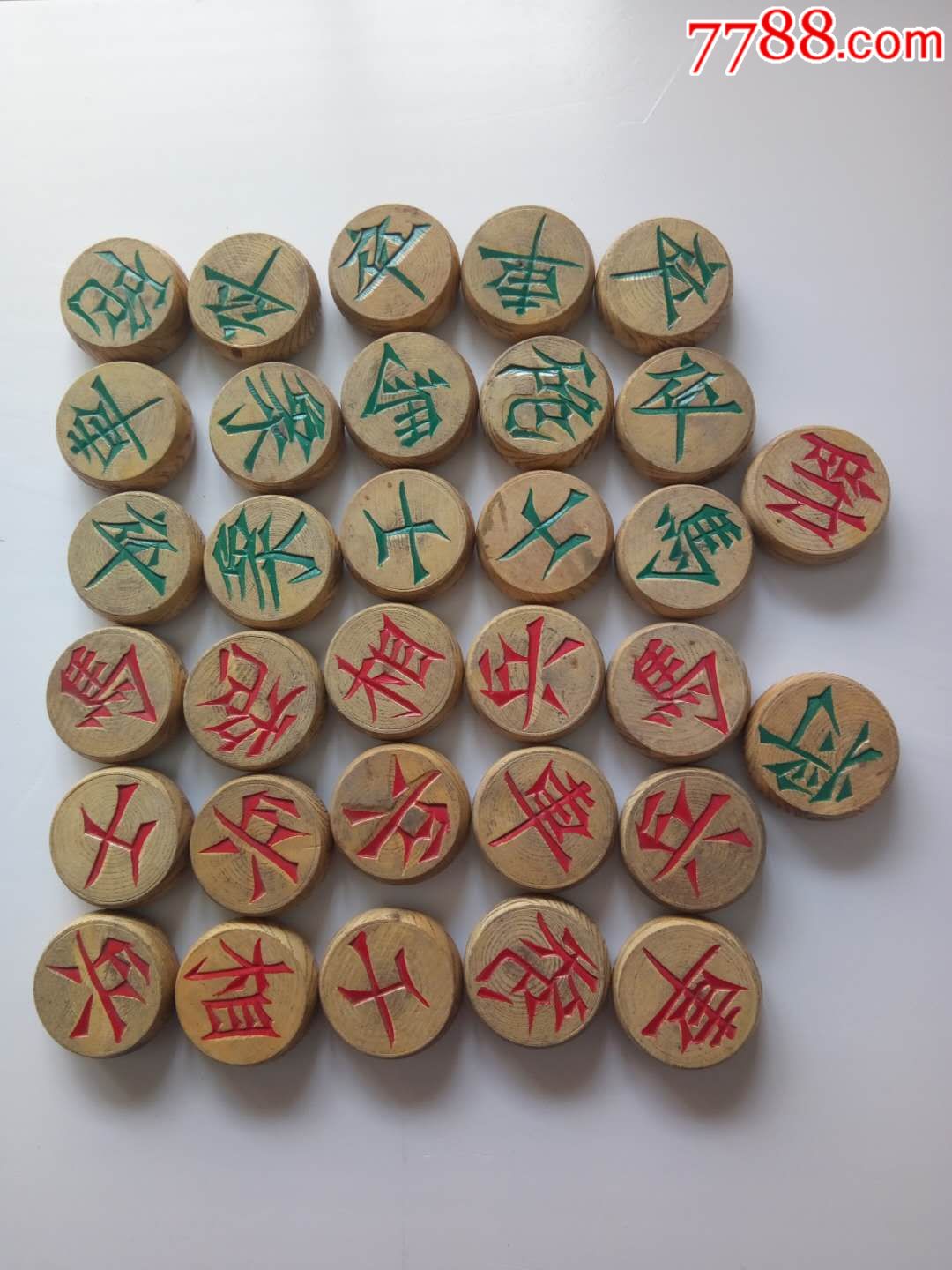 老木制大象棋一副