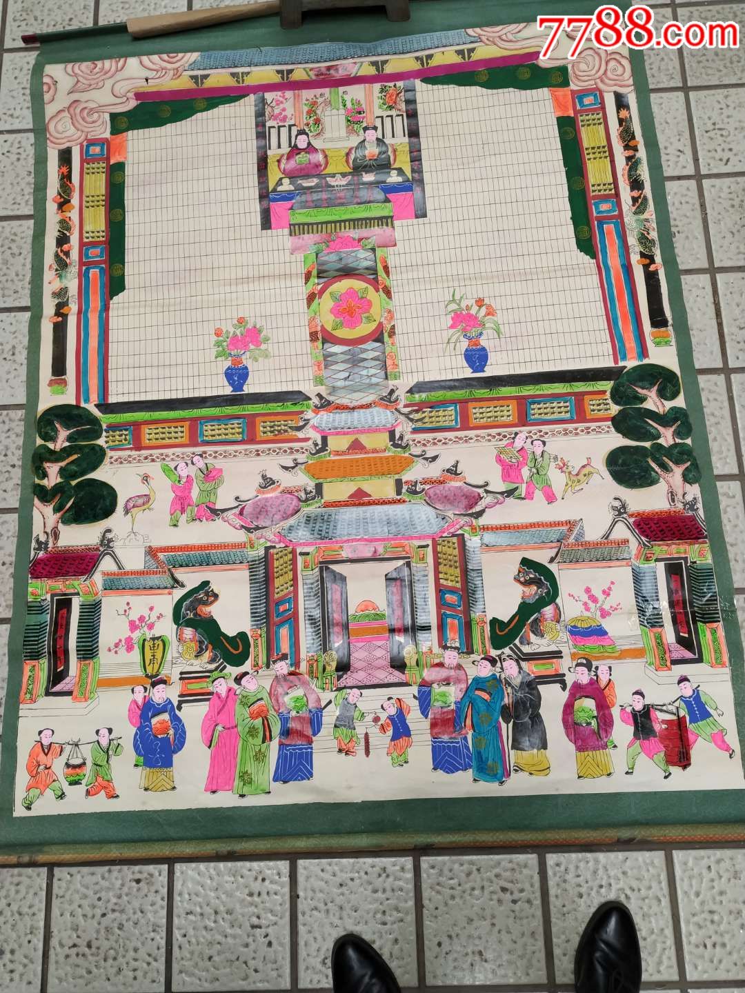 老家堂轴子画-年画缩样散页-7788收藏