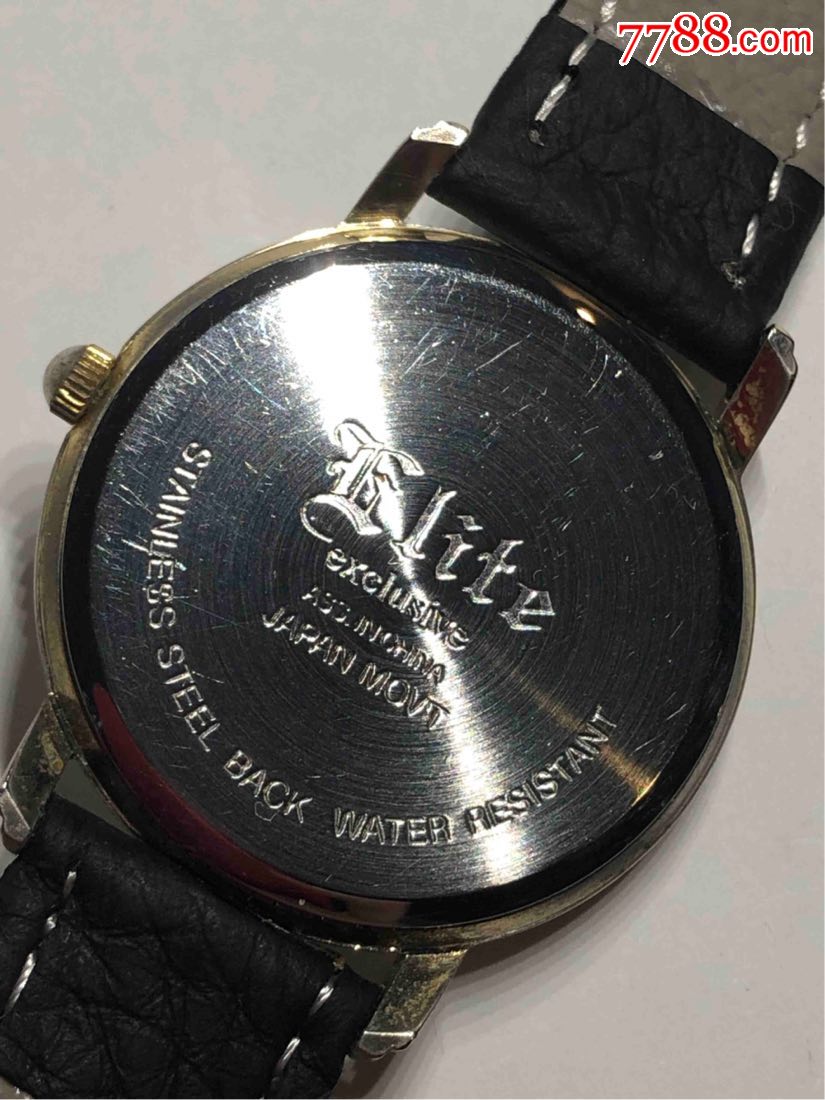 日本品牌elite石英男表直径32mm厚7mm日本机芯日历exclusive日本-手表