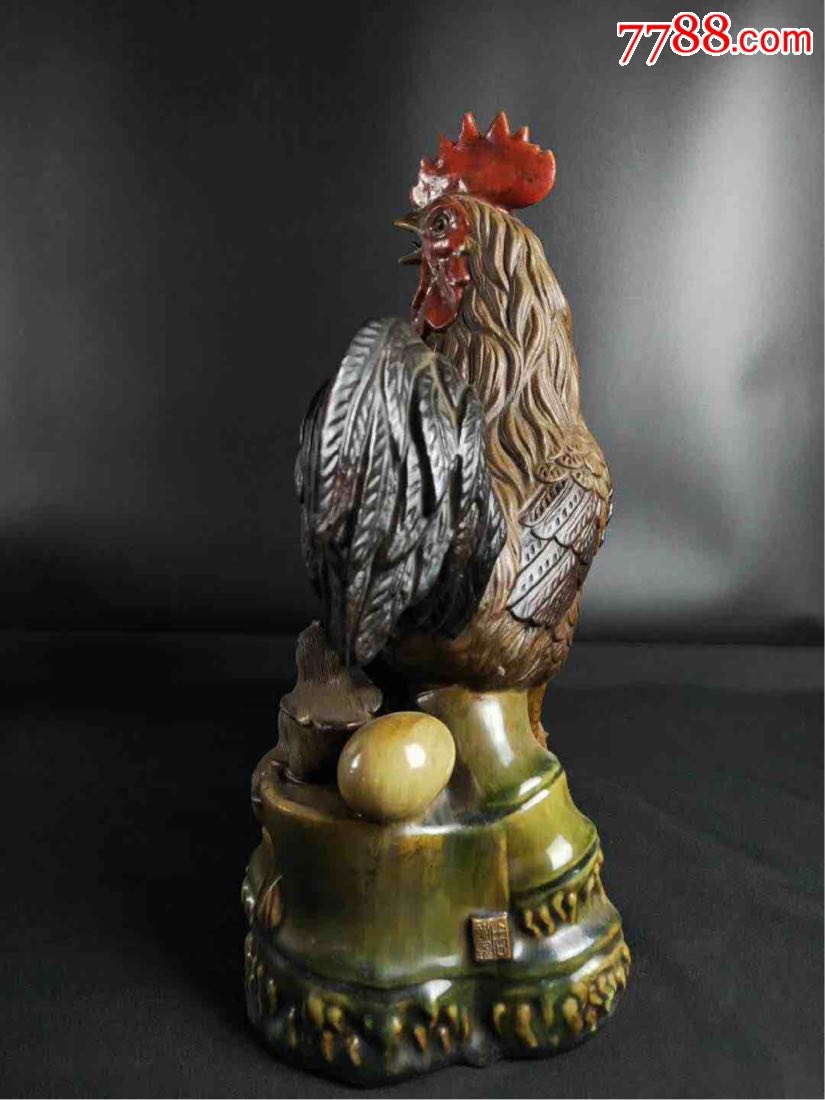 紫砂挂釉:【鸡一家子摆件】形态逼真,寓意:家和万事兴,幸福满满.