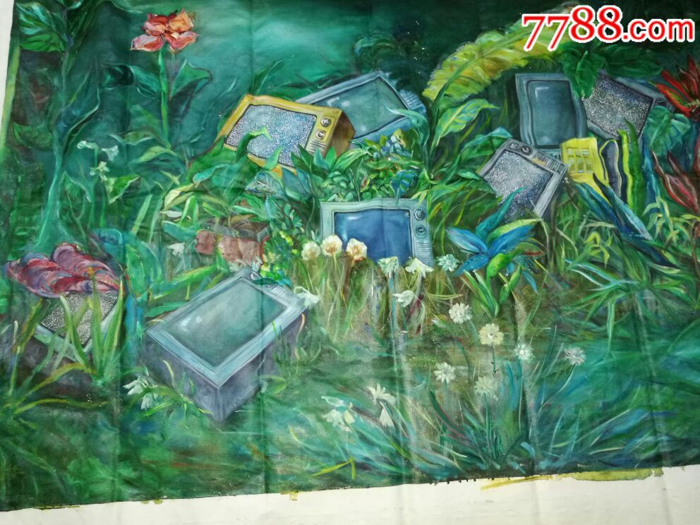 大型巨幅环保题材油画原作