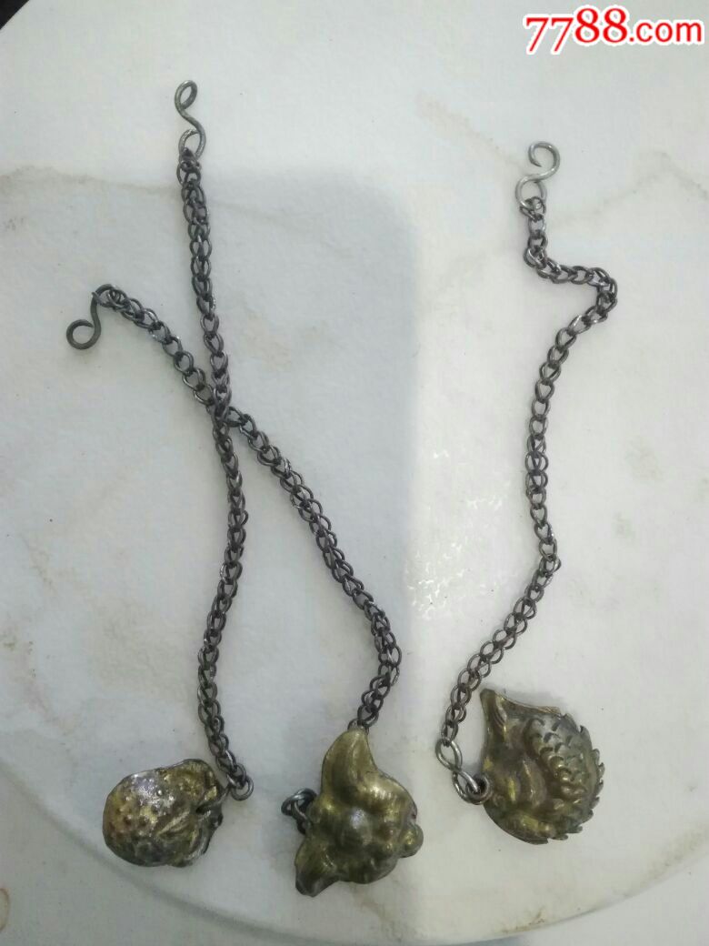 老铜银吊饰三个9克