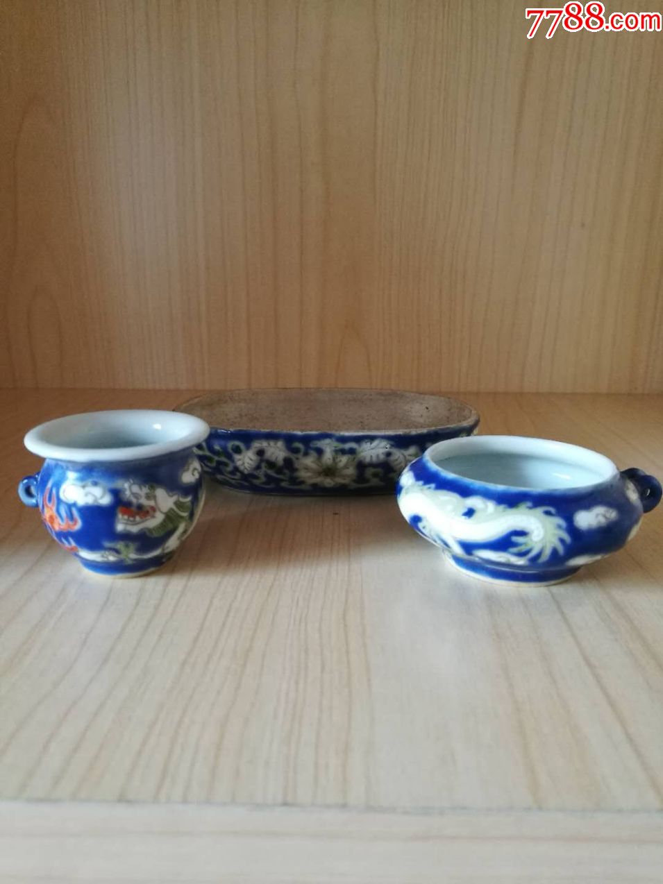 霁蓝塑白鸟食罐一套_价格1500元【凤头百灵】_第1张_7788收藏__收藏