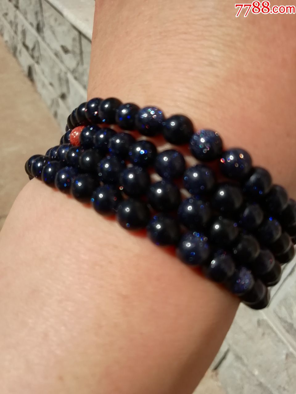 蓝砂石手串
