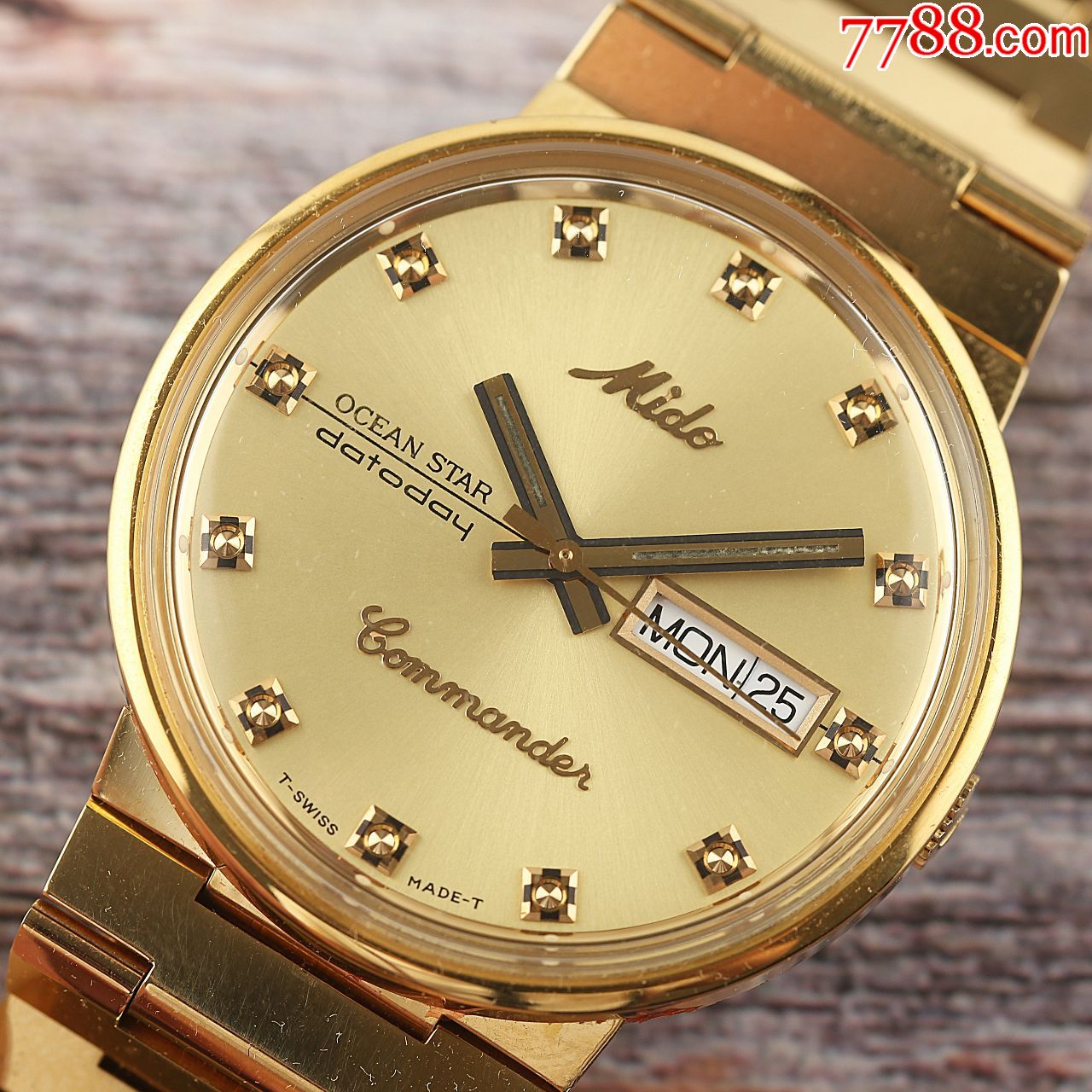 瑞士美度mido手表海洋之星早期指挥官十字花钉刻度全原装收藏