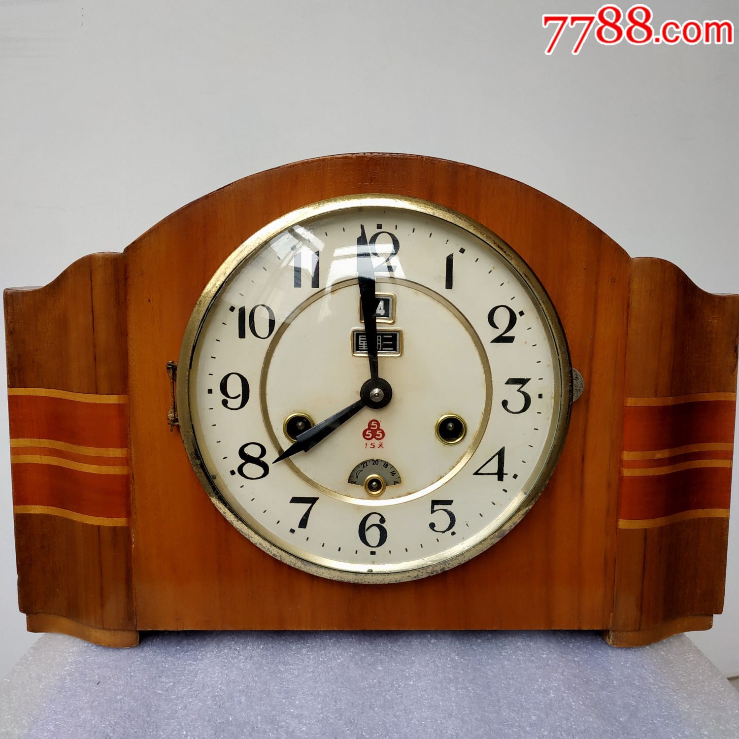 座钟,机械,八十年代(20世纪),三五,中国内地,木质_第1张_7788书法收藏