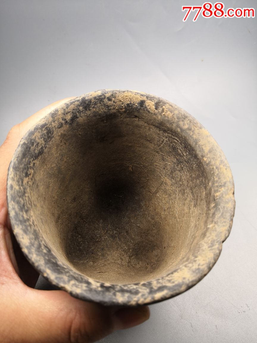 红山夏家店陶器三足立陶鬲_黑陶_鉴别图片_收藏价格_7788陶器收藏