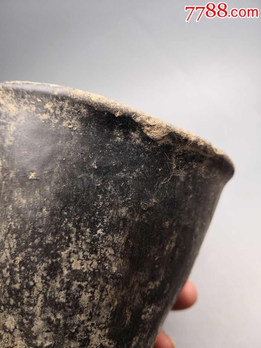 红山夏家店陶器三足立陶鬲_黑陶_鉴别图片_收藏价格_7788陶器收藏