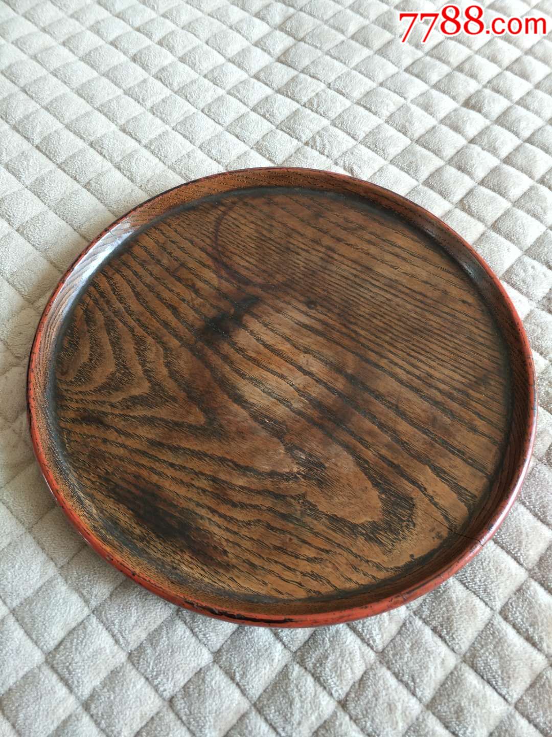 非常漂亮的老木盘一个