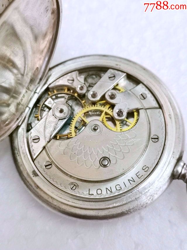 浪琴(longines),古董純銀,獲金,獎浪琴老懷錶,走時精準