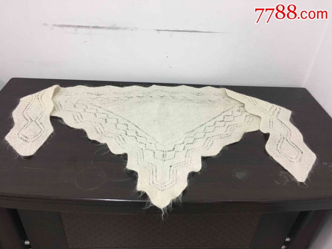 80年代马海毛围脖围巾二手旧货怀旧收藏影视道具