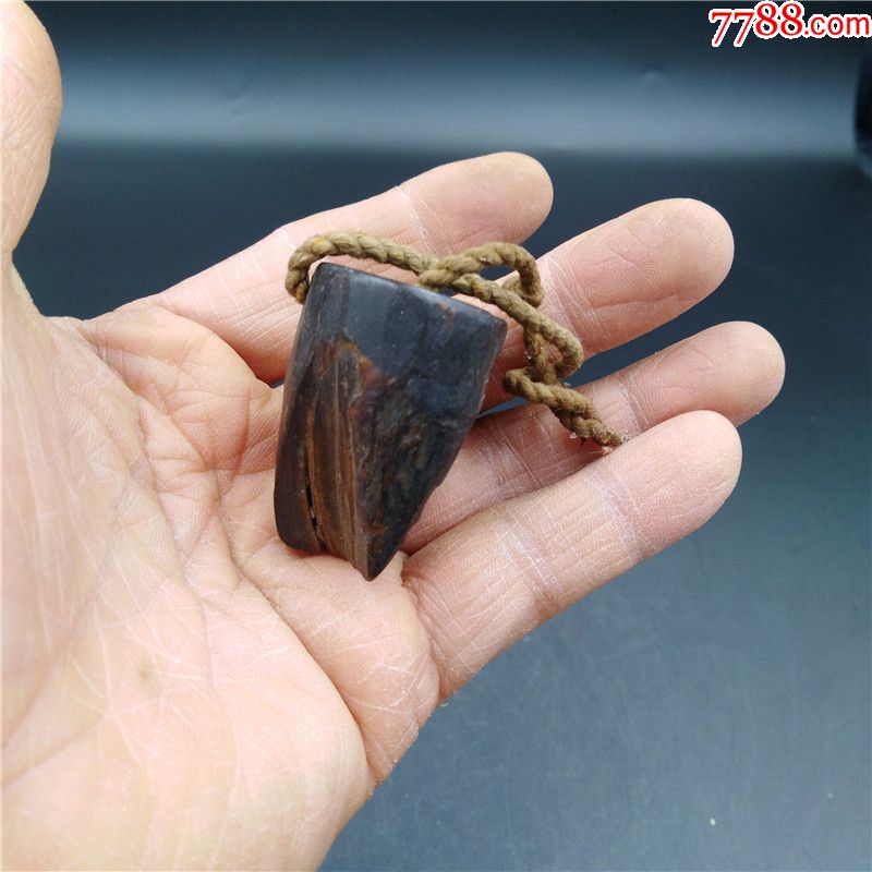 民国老包浆老牛角制作的劳动工具皮条子使用编绳民俗老物件