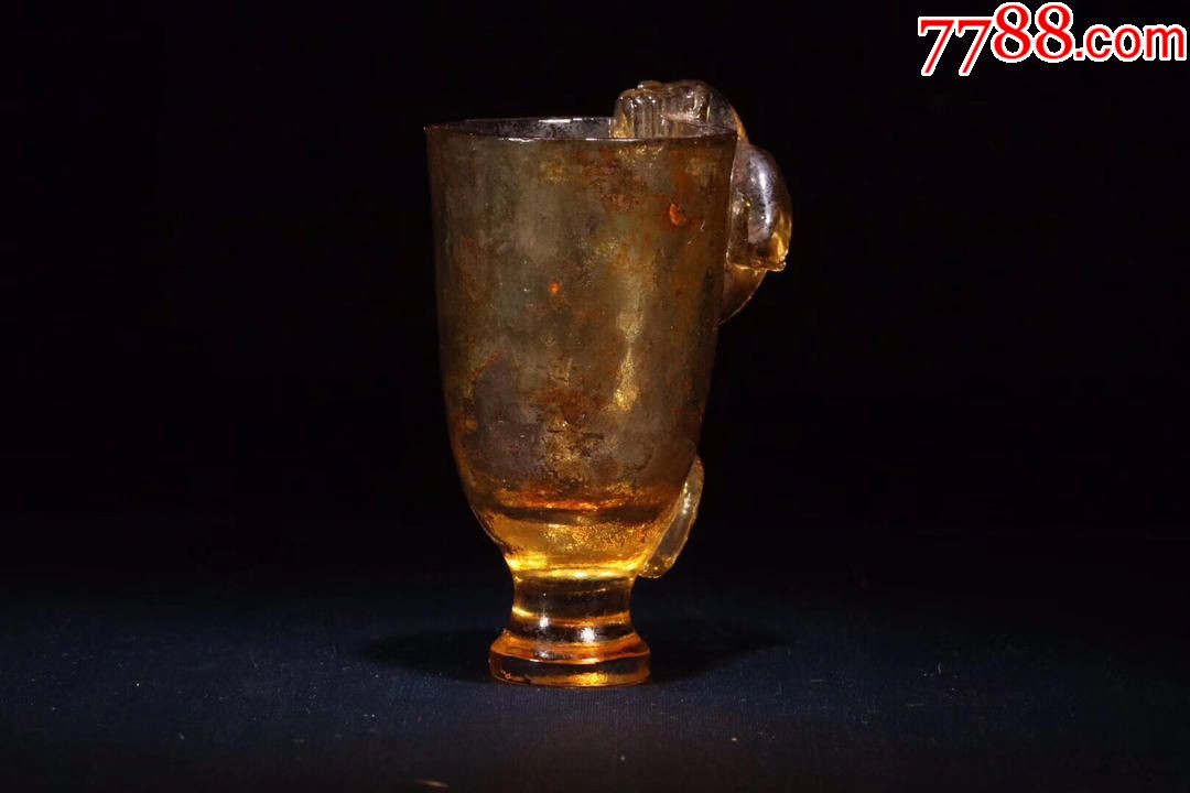 琉璃螭龙纹酒杯料器