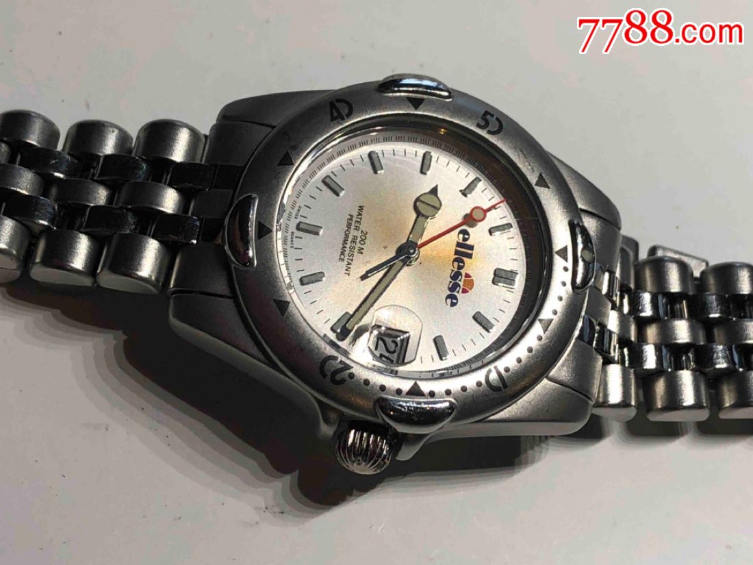 意大利ellesse艾力士运动男表200米防水表盘33.5mm厚9mm表带长18