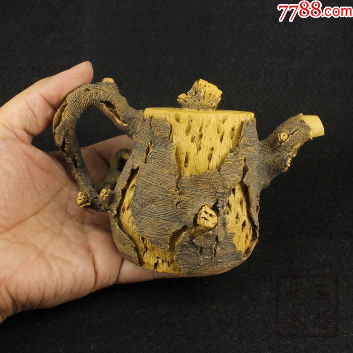 正品纯手工仿真树根紫砂壶造型壶泡茶品茶古董摆件