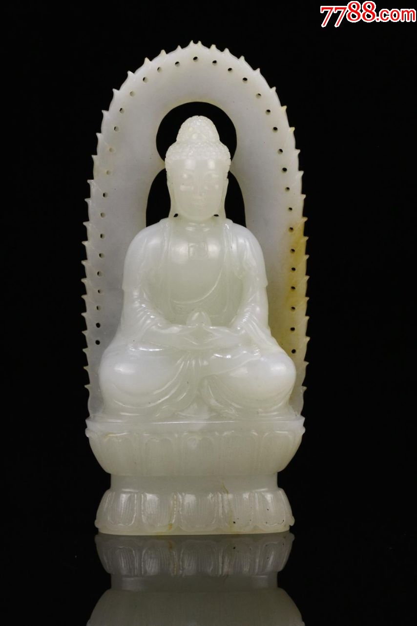 回流和田白玉佛像一尊