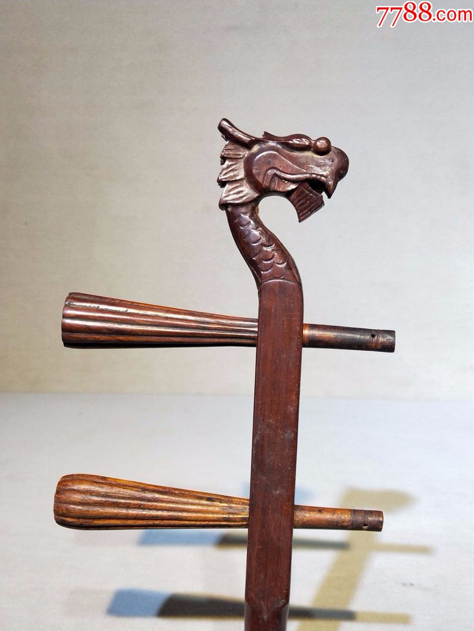 清代木雕龙头二胡_二胡/胡琴【小小陈古玩】_第2张_7788砚台收藏