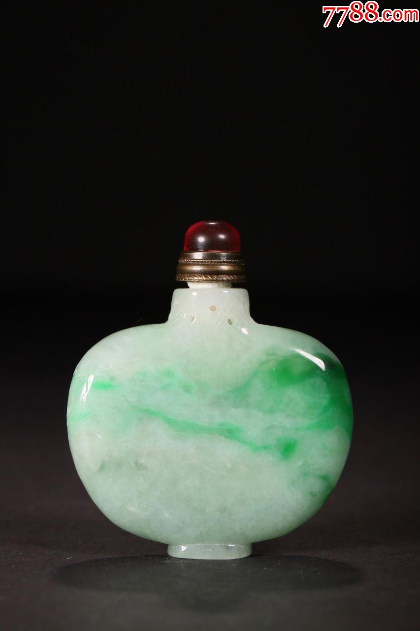 清翡翠鼻烟壶