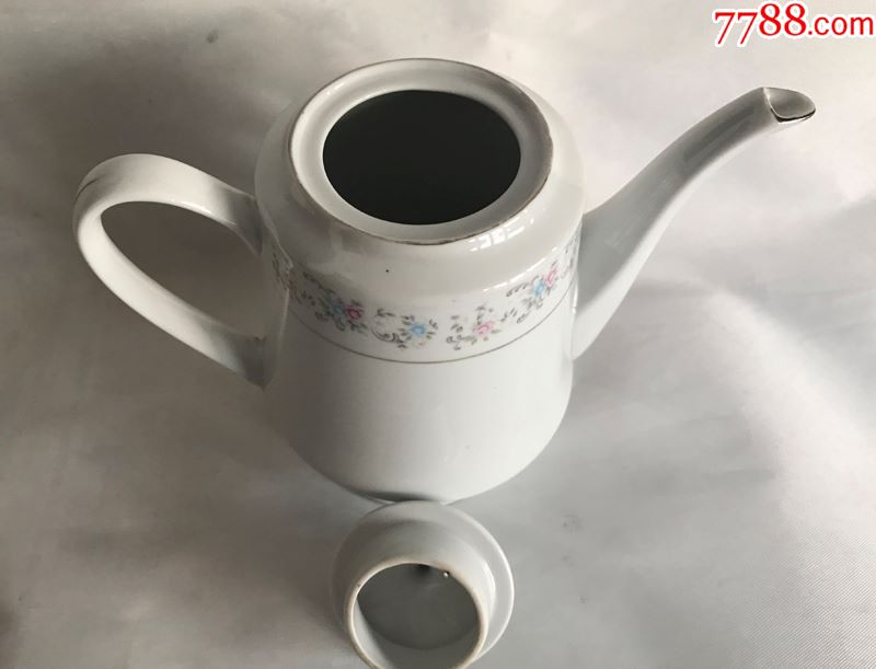 七八十年代唐山老瓷壺貼花茶壺老物件老茶壺