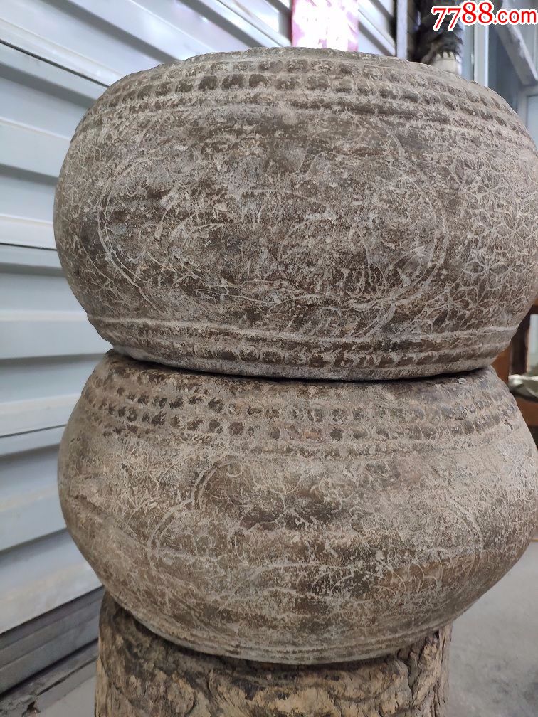 清代青石满工石鼓1503