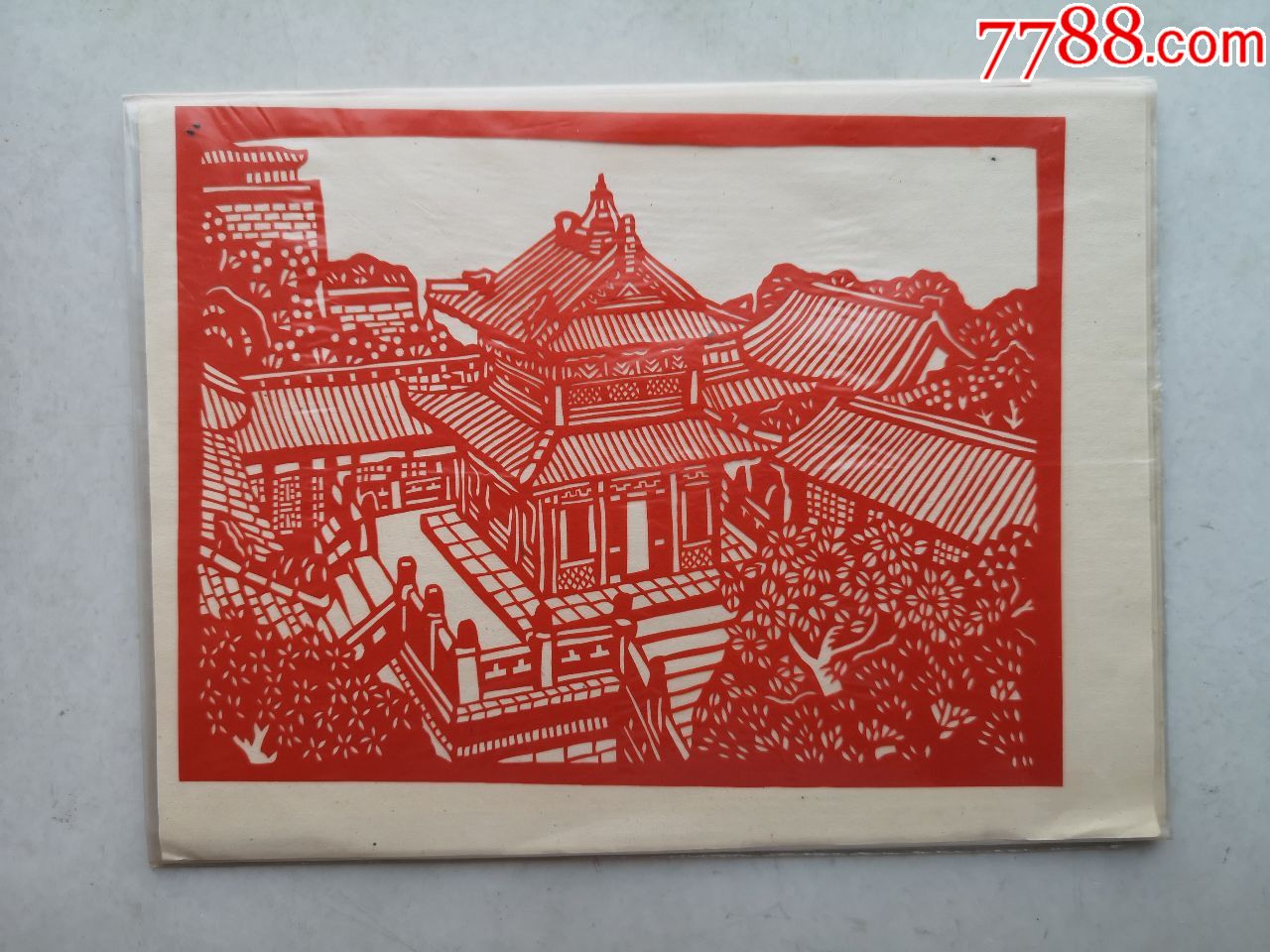 纯手工剪纸——北京颐和园铜亭