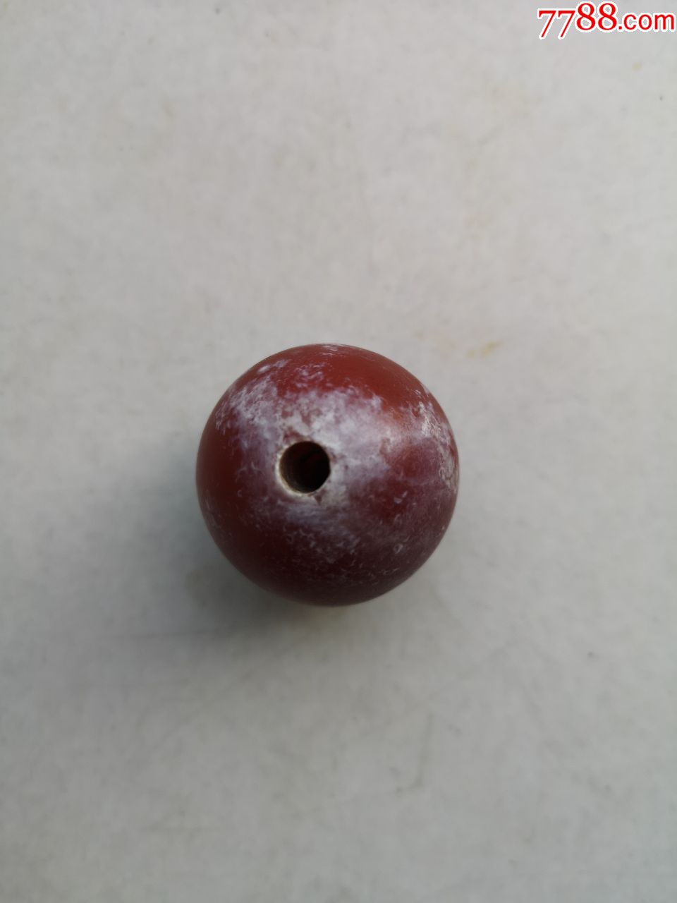 清代红玛瑙帽顶珠