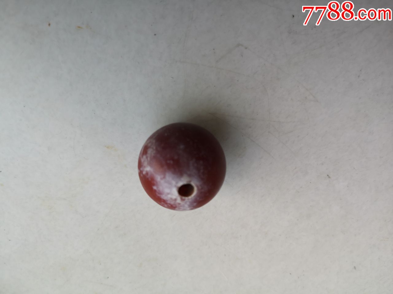 清代红玛瑙帽顶珠