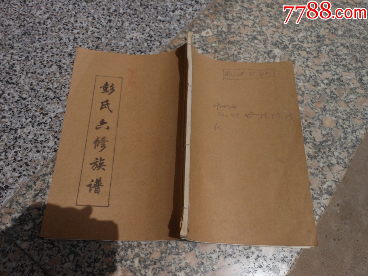 彭氏六修族谱{述古堂合刊}卷十五