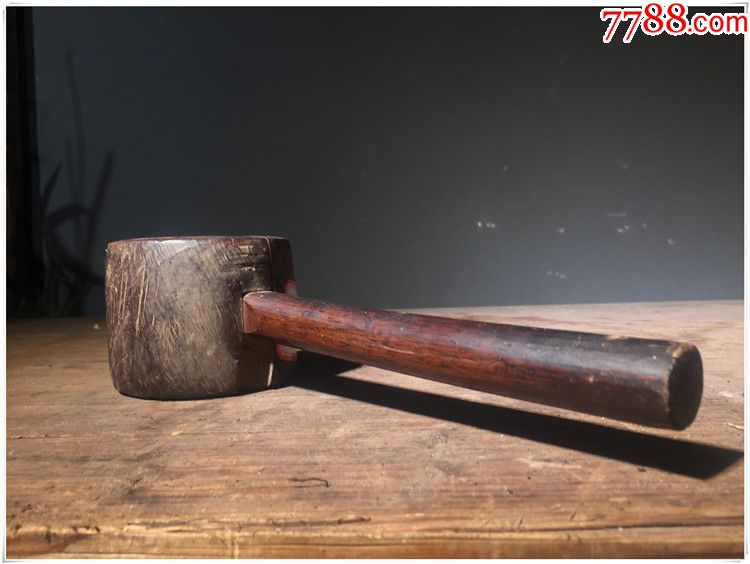 by-2019道教锤道教法器老木雕古玩古董民俗收藏尺寸:9x7x28
