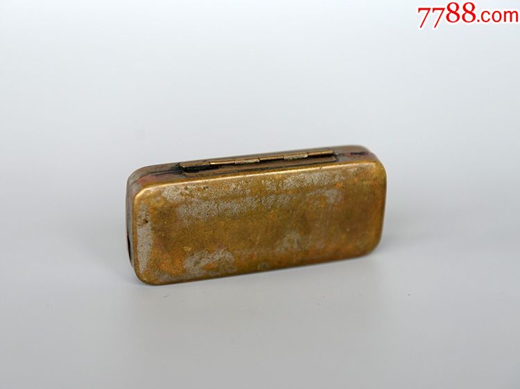 清代小铜盒老包浆怀旧铜盒子纯铜古玩铜器铜杂件