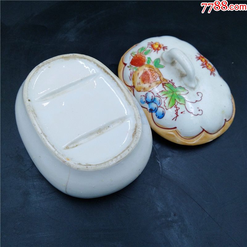 五六十年代老瓷器花卉老香皂盒老肥皂盒子老瓷器收藏怀旧包老保真