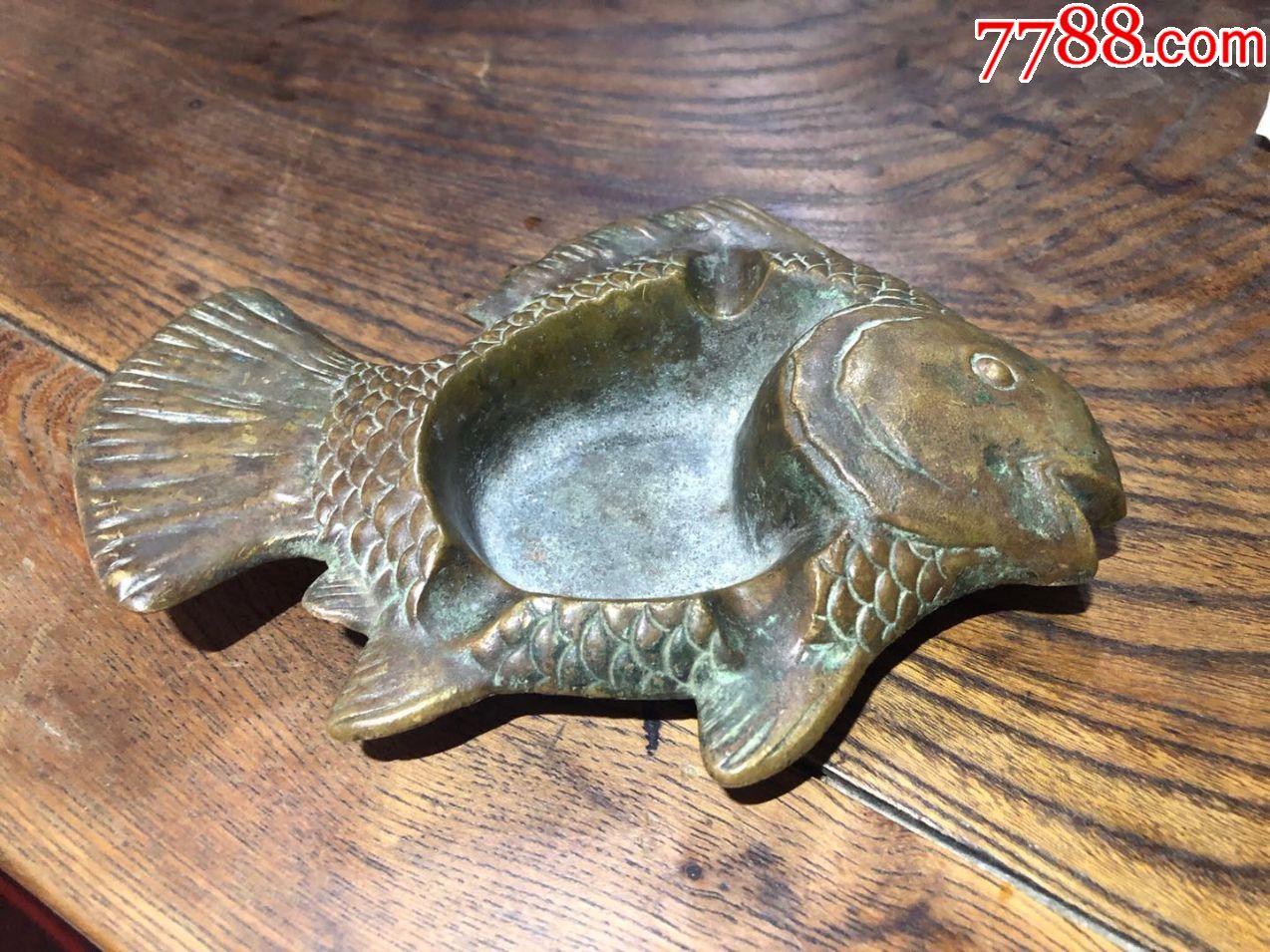 文房用品铜器笔洗年年有鱼清代老物件老货古玩古董收藏